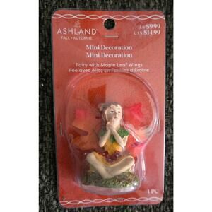 Ashland Fairy with Maple Leaf Wings Mini Decoration